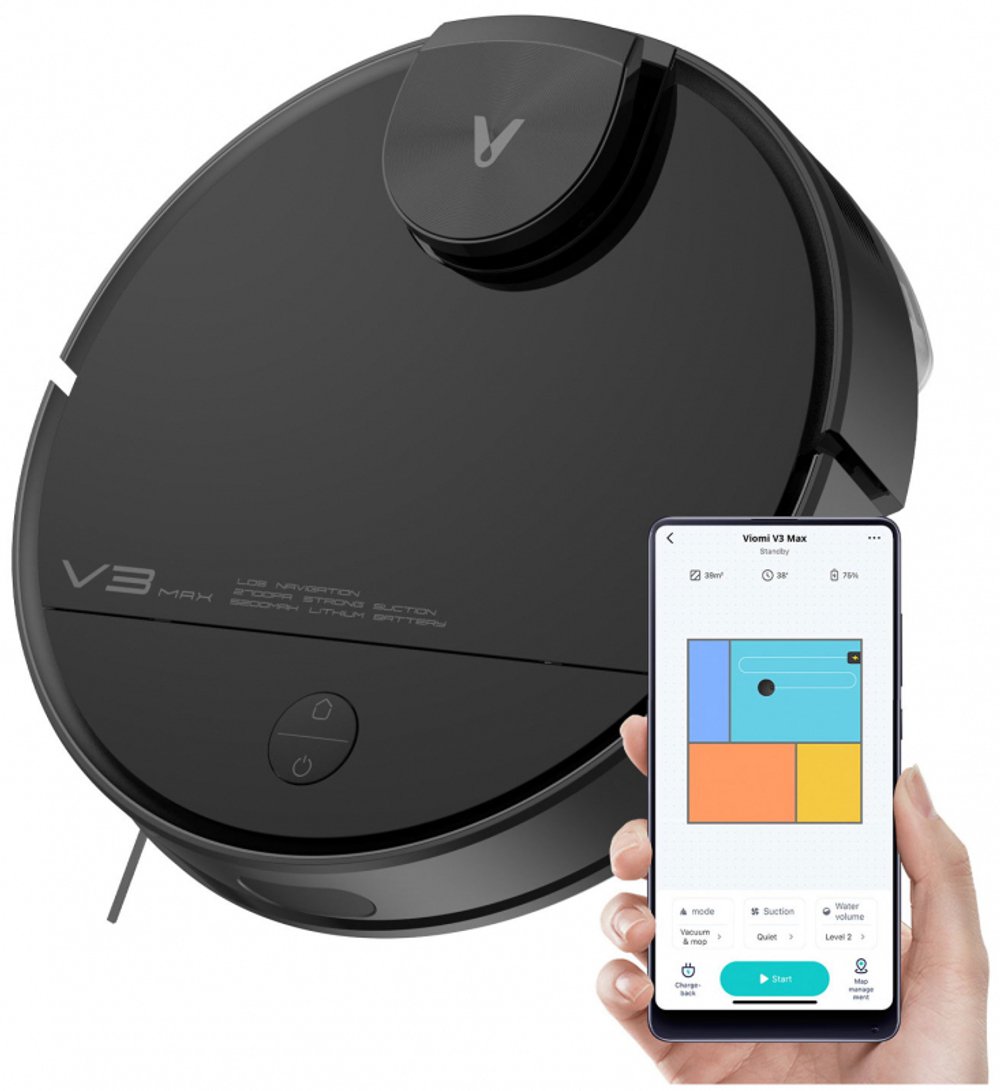 Робот-пылесос VIOMI V3 Max, 35Вт, черный v-rvclm27b