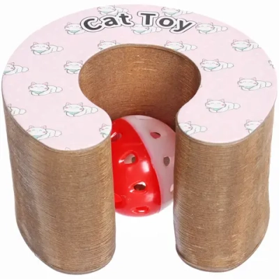 Когтеточка - трансформер с шариком для кошек «МУРРРЛЫКА», радуга, 6 трансформаций, 11*24см