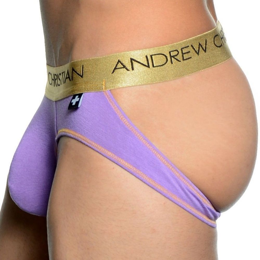 Мужские трусы джоки фиолетовые Andrew Christian Infiniti Jock purple AC28