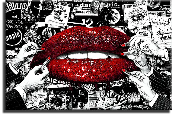 Постер "Red lips"