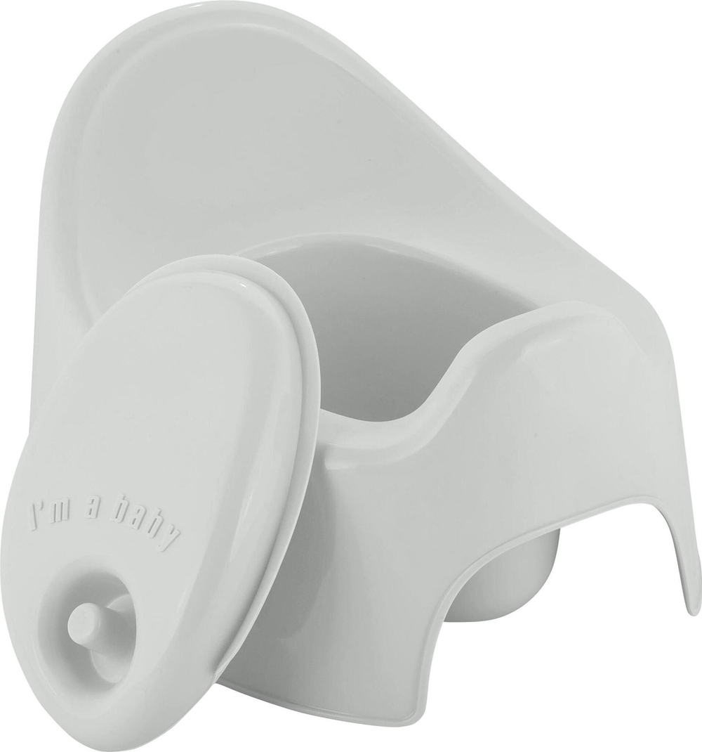 Горшок с крышкой Lalababy Follow Me серый LA270111024