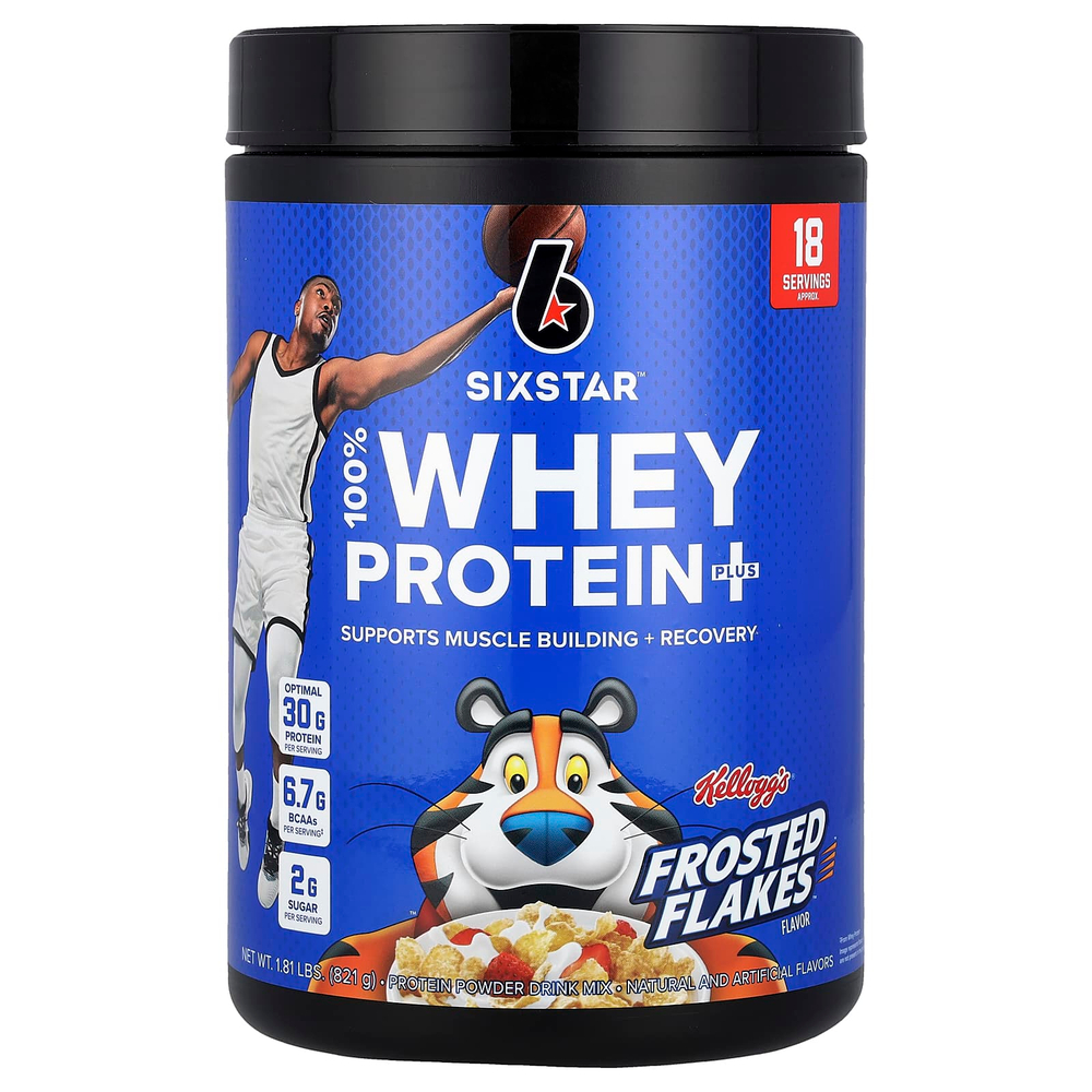 SIXSTAR, 100% Whey Protein Plus, замороженные хлопья от Kellog, 821 г (1,81 фунта)