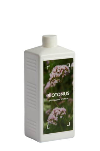 Жидкий концентрат для ванн BIOTONUS Валериана с бромом 250 мл (белый флакон)