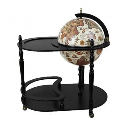 Глобус-бар напольный Status со столиком D 40, черно-белый