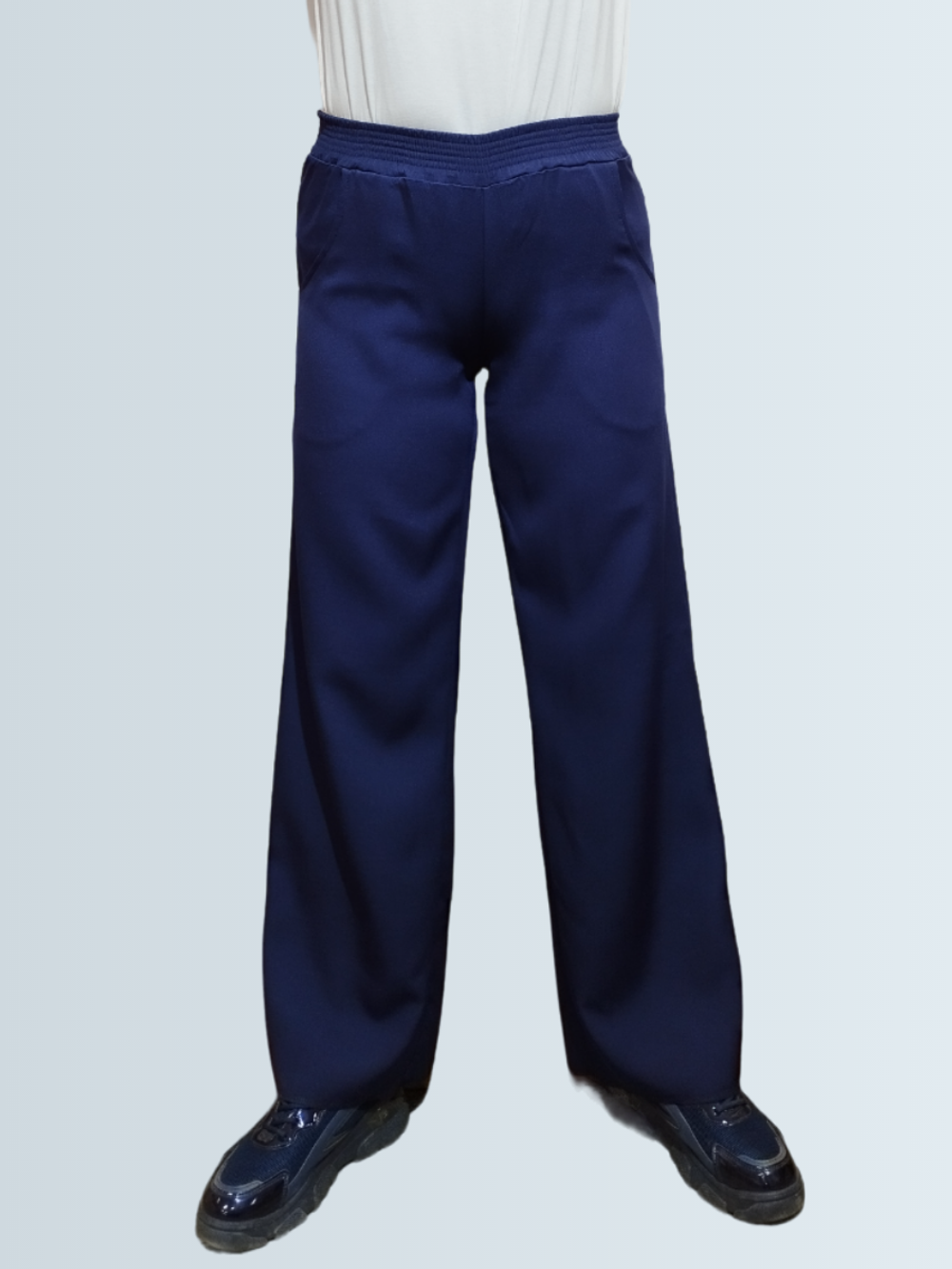 2063 Брюки подростковые школьные т.синий (46)