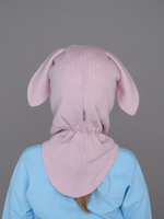 Шлем весенний/осенний вязаный (Нежная роза) БАННИ