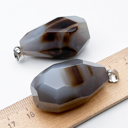 Подвеска, агат, размер около 36-40 мм, цена за 1 шт