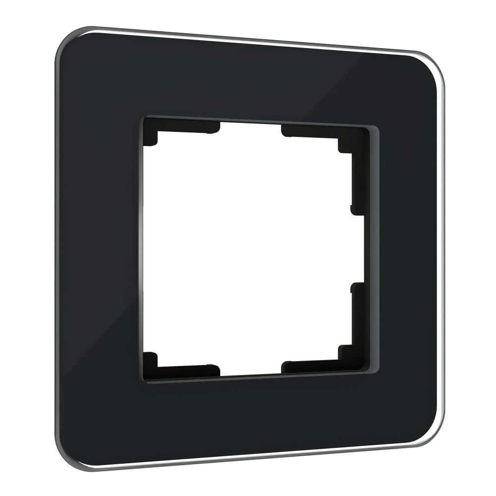 Рамка из стекла на 1 пост Elite черный W0012448
