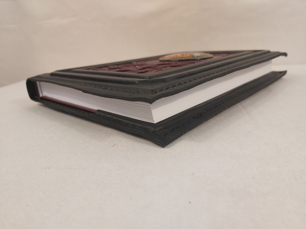 Ежедневник А5 "Жар-птица" (съемная обложка из натуральной кожи) в футляре