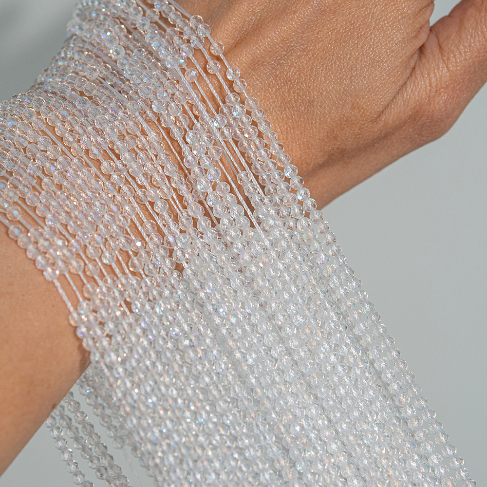 Белая шпинель синтетическая с эффектом лунного камня, 3мм, шар, микроогранка