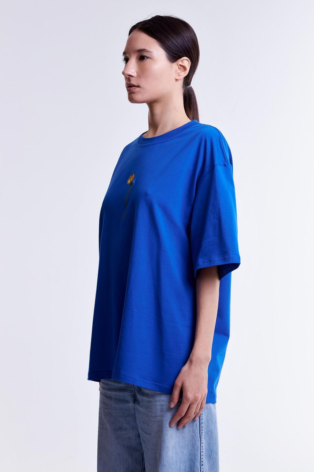 Футболка Гербарий Одуванчик Ярко-Синяя