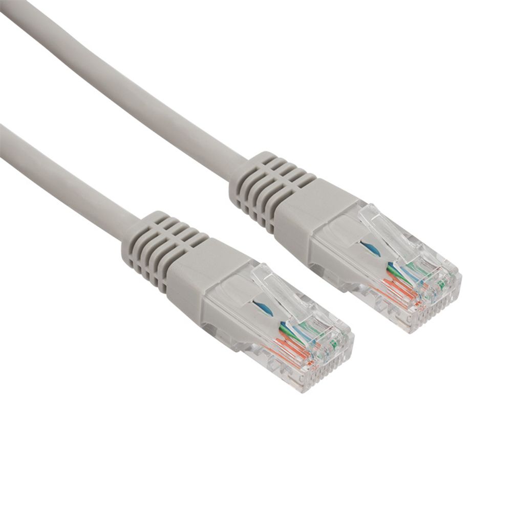 Шнур коммутационный патч-корд U/UTP RJ45-RJ45, CAT 5e, LSZH серый, 1м REXANT
