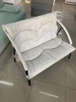 Диван Фортуна-5 (18) 2-х мест разборный к/з бел.серый каркас черный