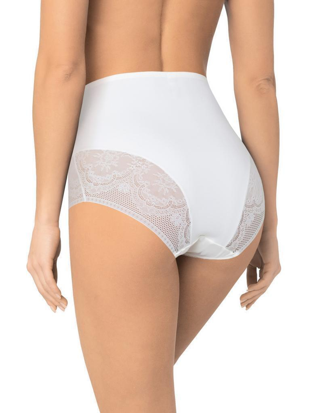 Высокие трусики из деликатного эластичного полотна (Размер: XXXL) (Цвет: бежевый)