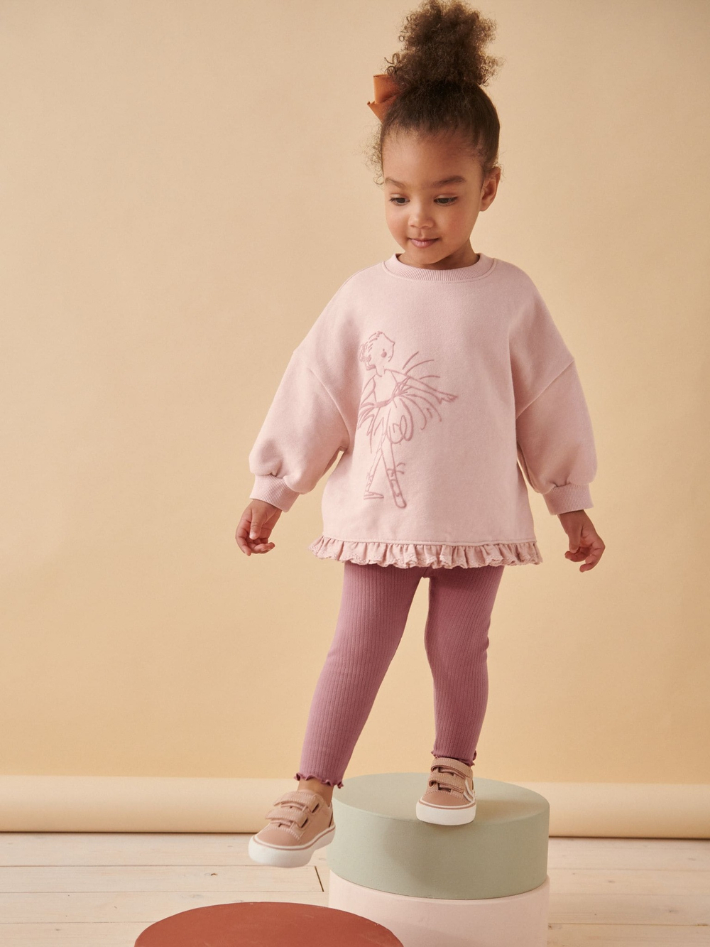 Толстовка и легинсы в комплекте для девочки Next 377-655, Розовый