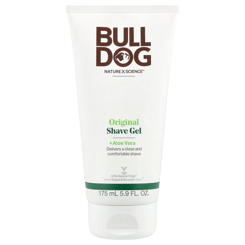 Bulldog Skincare For Men, Оригинальный гель для бритья с алоэ вера, 175 мл (5,9 жидк. Унции)