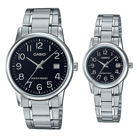 Парные часы Casio Standard: MTP-V002D-1B и LTP-V002D-1B