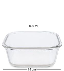 GAEM Home HM-01/27-B Контейнер квадратный стеклянный 800 мл