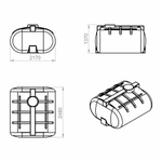 Ёмкость горизонтальная 5000л Политим 5000 л.(2480x2170x1370см;синий) - арт.560779