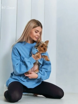 Свитшот для собак CHICA ROOM — Небесно-голубой