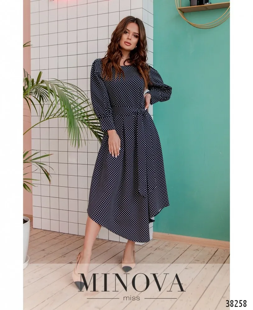 Платье 3137-темно-синий Minova