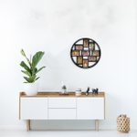 HENZO 81220 на 9 фото10х15 ( 56x56см) Discus пластик (черная) ф/рамка-галерея