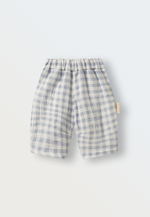 Брюки из муслина (клетка синяя)