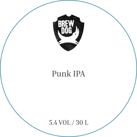 Пиво БрюДог Панк ИПА / BrewDog Punk IPA 30л - кег