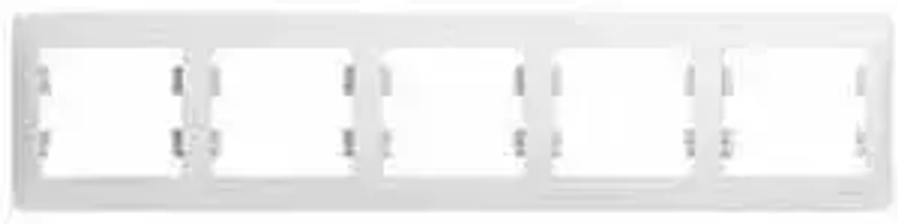 GLOSSA 5-постовая РАМКА, горизонтальная, БЕЛЫЙ
