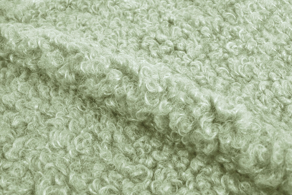 Банкетка Lagom 100 см (мятный мех, натуральный дуб)