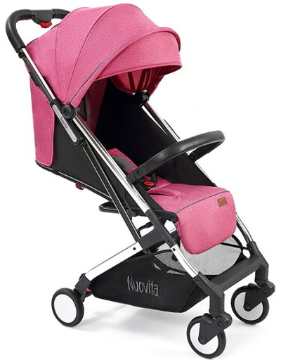 Детская прогулочная коляска Nuovita Anima lampone, Argento / Малиновый, Серебряный
