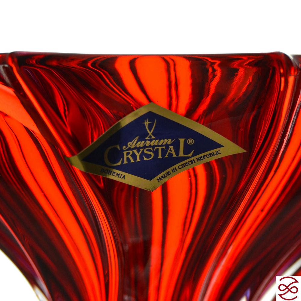 Конфетница Aurum Crystal Plantica 15 см Red