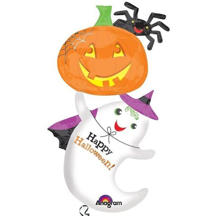 Воздушный Шар на Хэллоуин, Привидение с тыквой 100см