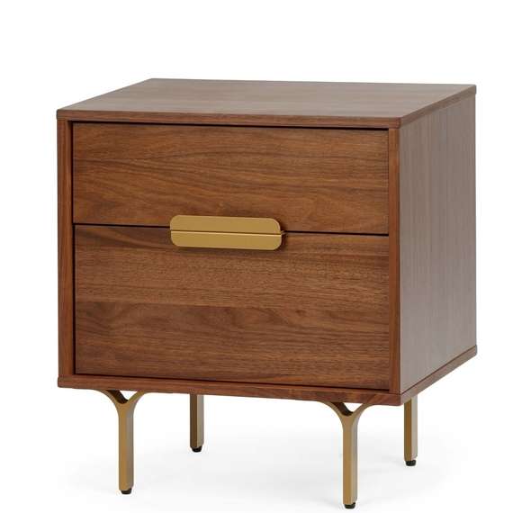 Прикроватная тумба Libi 45х40 см, шпон ореха