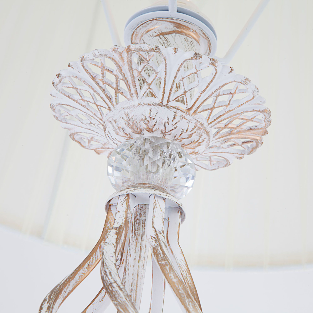 Торшер с абажуром белый с золотом 01003/1 белый с золотом