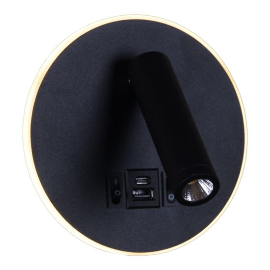 86203-9.2-001KT LED12W+USB BK светильник настенный