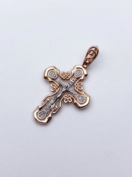 Крест из серебра/Позолота,Родий