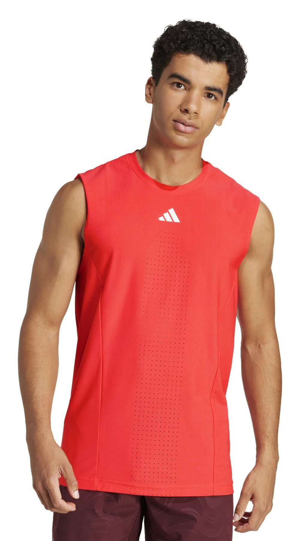 Мужская теннисная футболка Adidas Tennis Pro Climacool+ Tank - красный