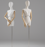 Женский манекен торс Лен /Обтяжка лен/Деревянные руки и голова