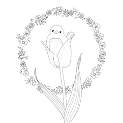 Koto no Ki Magure Flower Tour. Coloring Book