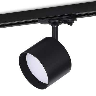 Светильник трековый, поворотный, GX53, D80хH155мм, IP20, черный, без лампы
