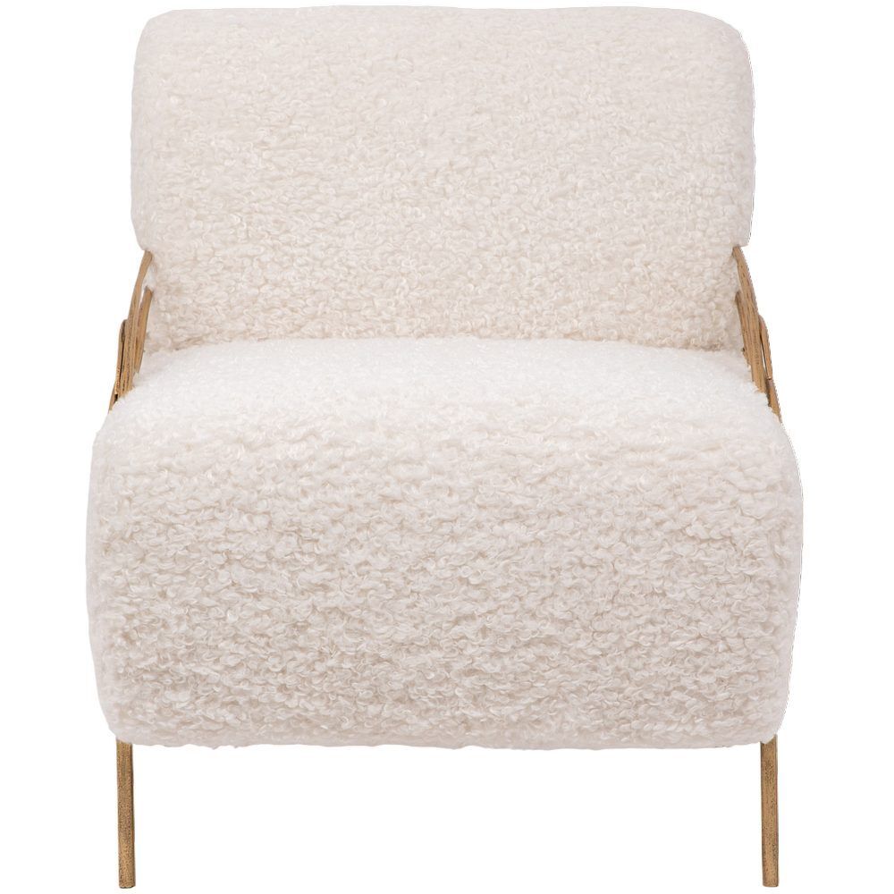 Кресло Нимфея Молоко Бронза