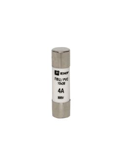 Вставка плавкая цилиндрическая ПВЦ 10х38 4А EKF pvc-10x38-4