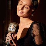 Караоке-микрофон JBL KMC600, золотистый