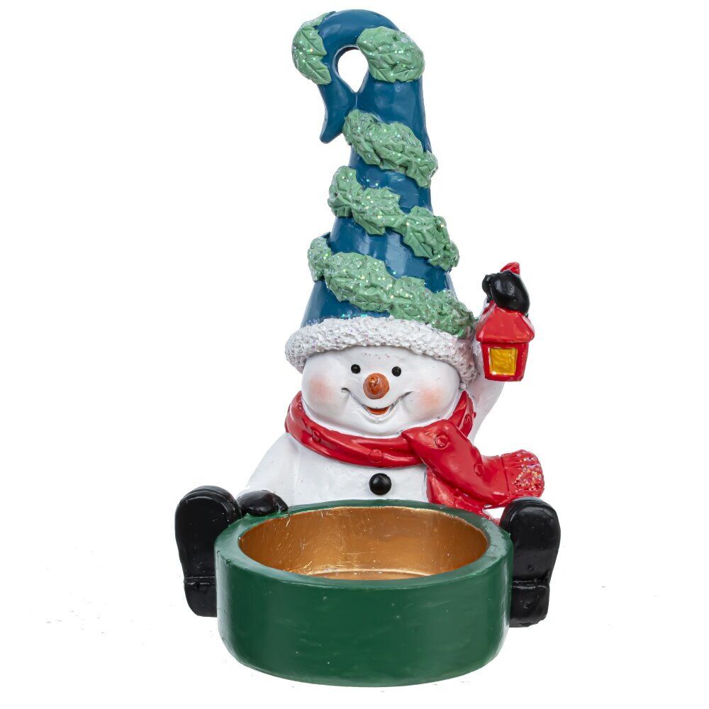 GAEM Подсвечник "Ангел/Дед Мороз/Снеговик/Гном" (D свечи 4,5 см), L7 W7 H11 см, 4в.