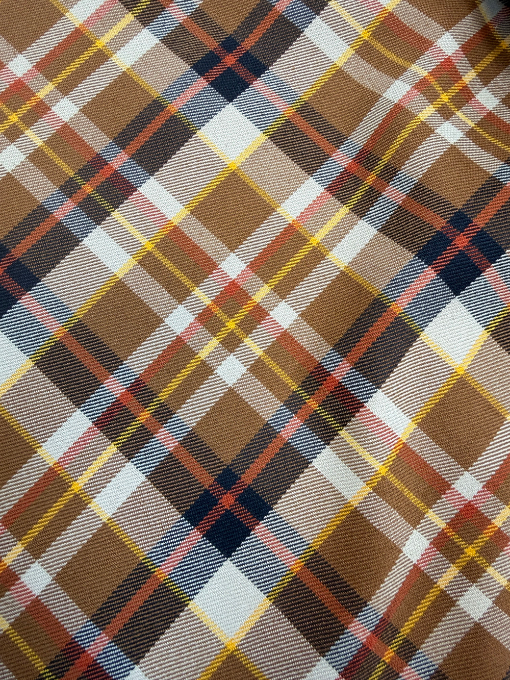 Ткань плательная в клетку (Италия) шерсть/вискоза/поламид ш-145см цена за 1 м