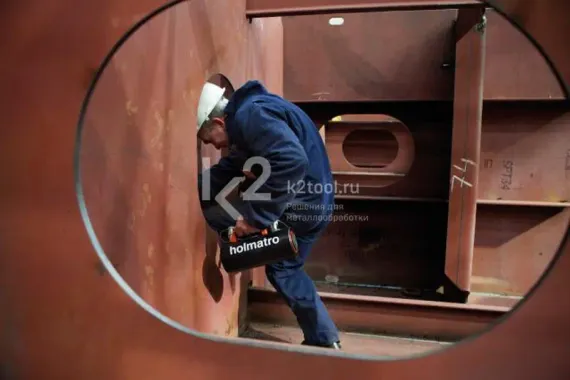 Алюминиевый домкрат Holmatro HAC 100 H 5 двойного действия с гидравлическим возвратом