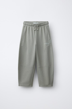 ZARA БРЮКИ BARREL С РАЗРЕЗАМИ, ЦВЕТ СЛОНОВОЙ КОСТИ