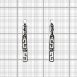 "Арта" серьги в серебряном покрытии из коллекции "Гауди" от Jenavi c английским замком