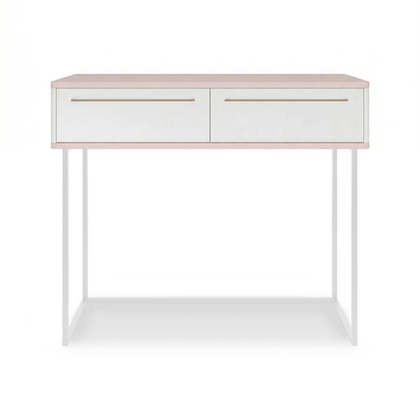 Туалетный столик консоль ROYAL 5211 эко (Зефир-Белый-р.золото)